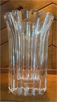 Orrefors Sweden  crystal vase, 9.5 inches tall