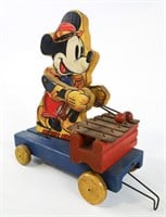 1939 Fisher Price Mickey Mouse Xylophone Pull Toy
