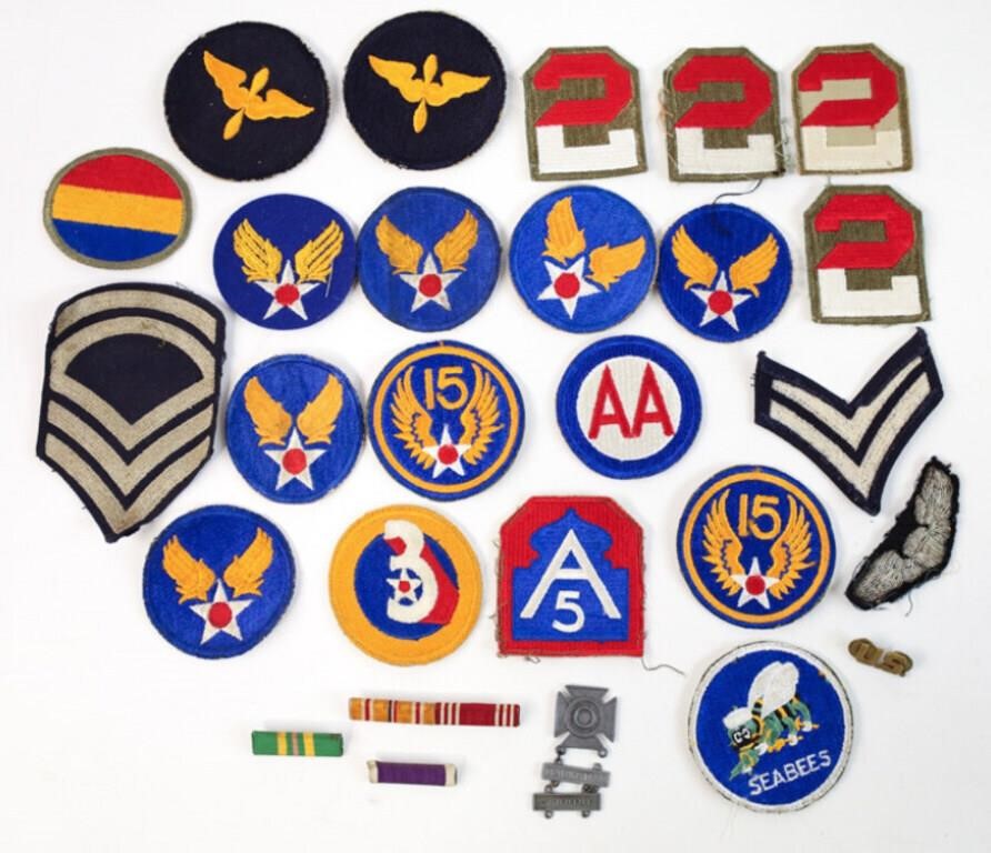 Approx. 25 WWII United States Insignia & Pins