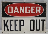 Vintage SST "Danger Keep Out" Warning Sign