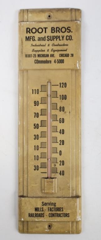 Vintage SST Root Bros Thermometer Advertising Sign