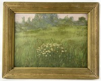 Albert Prentice Button "Daisies" Oil On Canvas