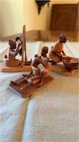 Nigerian Thorn wood carvings of African life