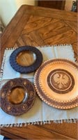 Handcarved wood decorative plates 2 Burma