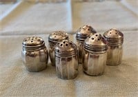 Sterling silver miniature salt and pepper shakers