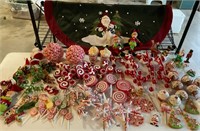 Christmas Tree Skirt Candy Décor Cupcakes Elf's