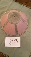 Art Deco pink ceiling light shade 10.5 in across