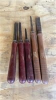 5 Vintage Wood Chisels Craftsman