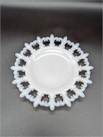 Westmoreland Fleur-de-lis Milk Glass Plate