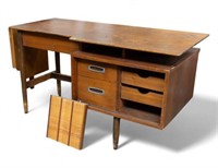 Mid Century Modern Walnut Desk.