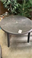 45 in Wide Plastic Patio Table 28.5 in Tall