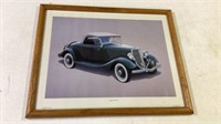 1934 Ford Framed Picture 17 1/2 x 21 1/2