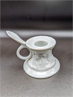 Vintage White Porcelain Candlestick Holder