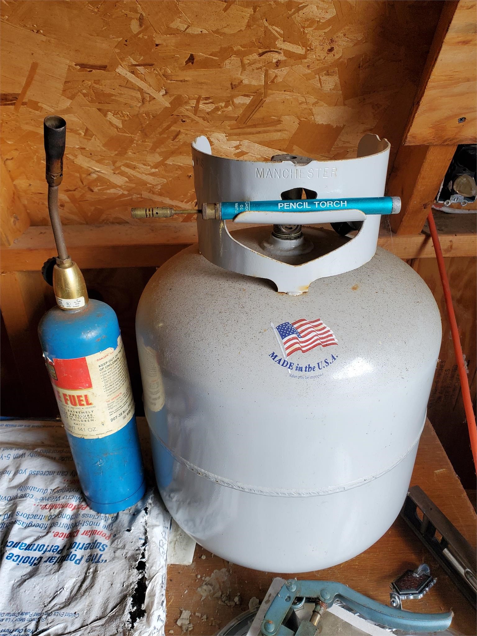Propane Tank, Torch and Pencil Torch