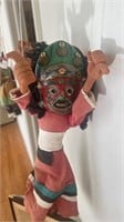 NEPAL MARIONETTE double sided, 12"puppet,clay