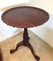 Antique 19th Century Tilt Top Table Hand Carved