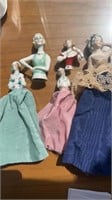 Antique German Japan Half Dolls, Flapper,