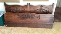 Antique Carved Oak Daybed Bought In Bruxell