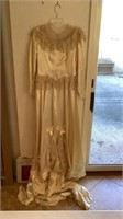 Antique Lace and Silk Wedding Dress