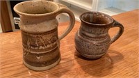 2 Vintage Pottery Steins See Pics For Markings 3