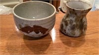 Vintage Bowl And Vase Pottery See Pics For Any