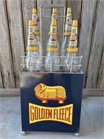 Golden Fleece Oil Rack w/- 6 x Bottles & Tops.