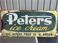 Enamel PETERS ICE CREAM Sign 1800x900