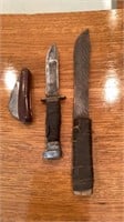 3 Vintage Knives Marble’s And Pocket