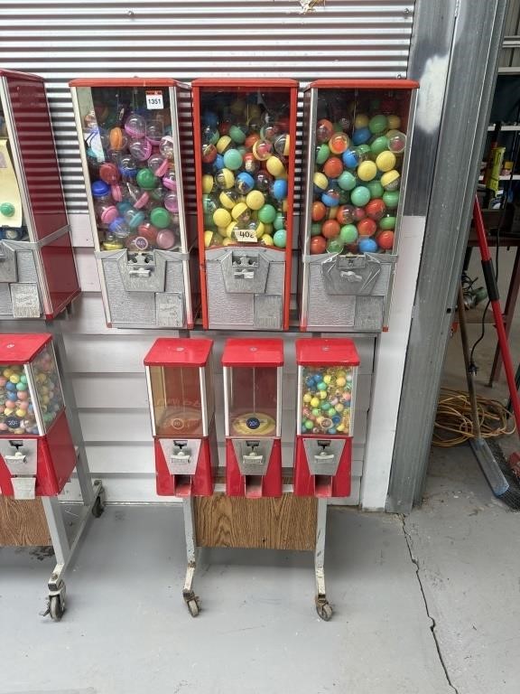 Gum Ball Coin Op Arcade Machine 6 Choices. Height