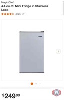 New (2 pcs) Magic Chef 4.4 cu. ft. Mini Fridge in