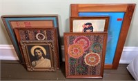 (2) TRAMP SEED FRAMED ART & OTHER FRAMES