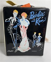 1963 BARBIE & KEN DOLL CASE W/ (2)  MIDGE, (2) KEN