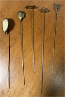 (5) ANTIQUE HAT PINS