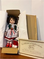 Heritage collection Porcelain Doll with COA