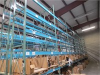 NICE 7 section wide pallet racking, 70 bars