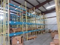 Pallet racking, 5 sections wide, 30 bars