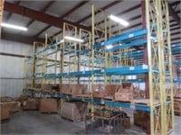 Pallet racking, 5 sections wide, 30 bars