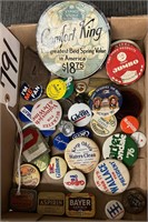 Political Buttons and Metal Advertisings