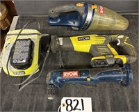 Ryobi Tools, Drill, Vacuum and Batteries