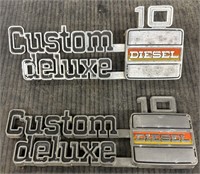 Metal Chevy C10 Custom Deluxe Emblems