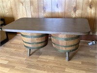 Vintage Whiskey Barrel Coffee Table