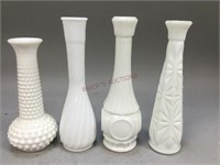 Milk Glass Flower Vases