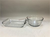 Glass Mixing Bowl, & Glass Baking Dish