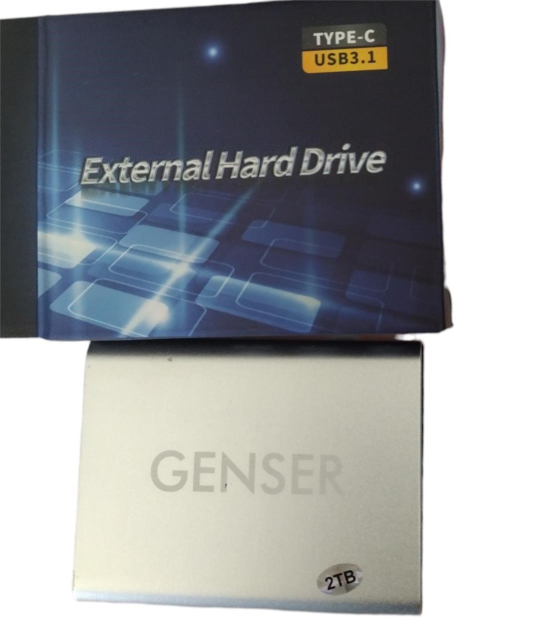 12pcs- Portable SSD 2TB EXTERNAL MEMORY SILVER COL