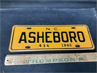 1966 Asheboro tag
