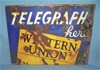 Western Union Telegraph retro style advertising si
