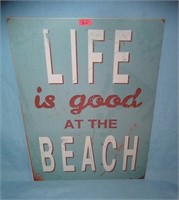 Life is Good at the Beach retro style advertising