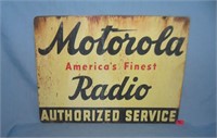 Motorola America's finast radio retro style sign