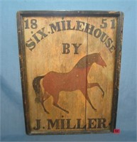 Six Mile House by J. Miller retro style advertisin