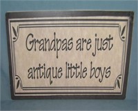 "Grandpas are just antique little boys" retro styl